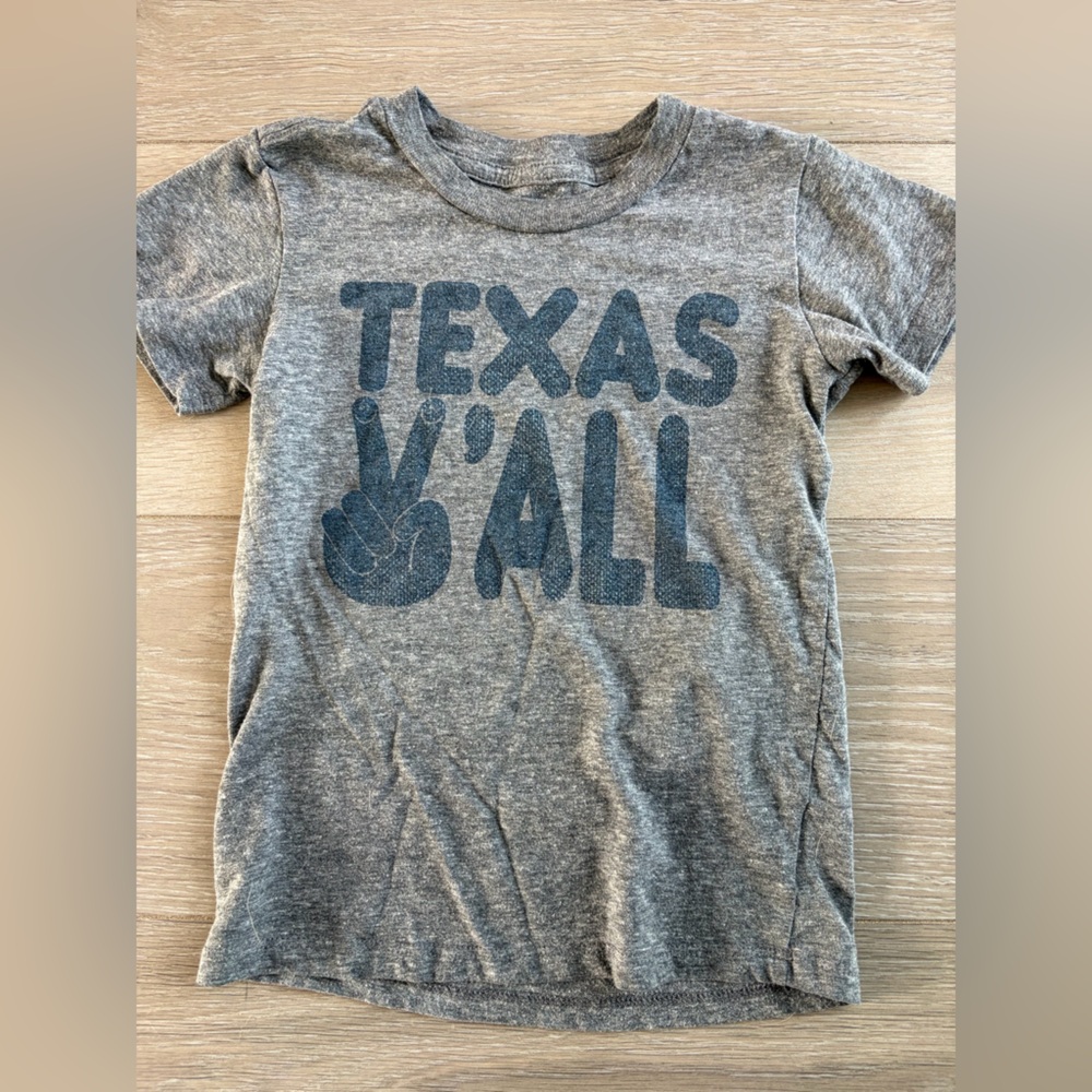 Gray Kids T-Shirt with Blue Graphic